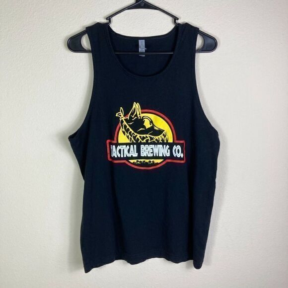 Tactical Brewing Company Mens Tank Top 100% Cotton Black Size Medium - Picture 3 of 7
